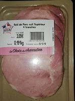 Roti de porc cuit supérieur 4 tranches