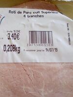 Rôti de porc cuit supérieur