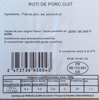 Roti de porc cuit