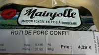 Rôti de porc confit