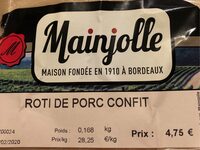 Roti de porc confit