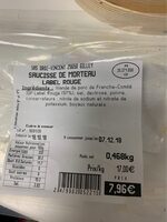 Saucisse de morteau label rouge