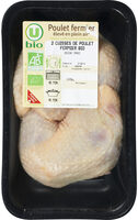 Cuisse de poulet fermier jaune bio, 2 pièces