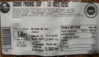 Grana Padano DOP affiné 10 mois