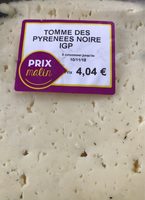 Tomme des pyrenees noire igp