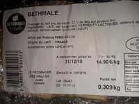 Fromage BETHMALE au lait cru de vache