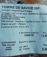 Tome de Savoie IGP
