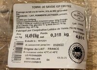 Tomme de savoie igp fruitee