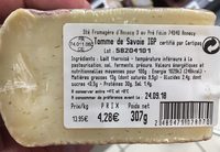 Tomme de Savoie IGP