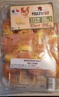Brochettes de poulet thym citron