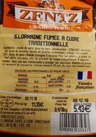S. lorraine fumée a cuire traditionnelle