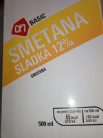 Smetana sladká 12%