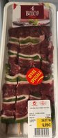 4 brochettes de boeuf