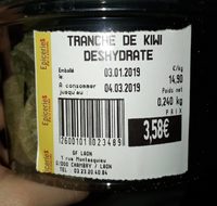 Tranche de kiwi déshydraté