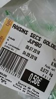 Raisin secs golden jumbo