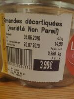 Amandes décortiquées