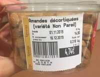 Amandes decortiquées
