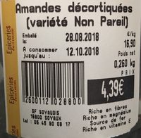 Amandes décortiquées