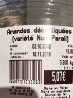 Amandes decortiquees