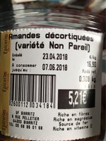 Amandes decortiquees (variete non pareil)