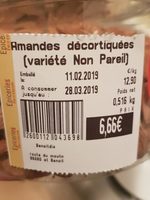 Amande décortiquées
