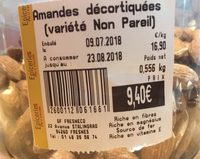 Amandes décortiquées