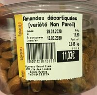 Amandes decortiquées