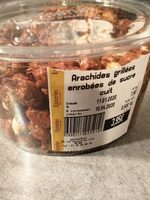 Arachides grillées enrobées de sucre cuit
