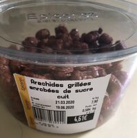 Arachides grillée enrobées de sucre cuit