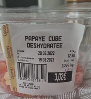 Papaye cube déshydratée