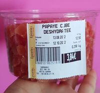 Papaye cube déshydratée