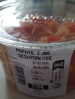 Papaye cube déshydratée