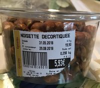 Noisettes decortiquees