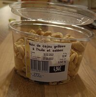Noix de cajou grillées à l'huile et salées