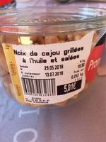 Noix de cajou grillées a l'huile et salées