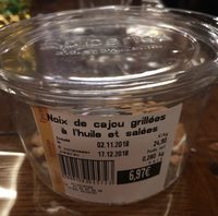 Noix de cajou grillées à l'huile et salées