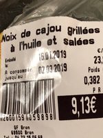 Noix de cajou grillées