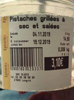 Pistaches grillées à sec et salées