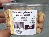 Pistache grillées à sec et salées