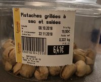 Pistaches grillées à sec et salées