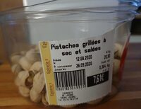 Pistaches grillées à sac et salées