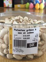 Pistaches grillés à sec et salées