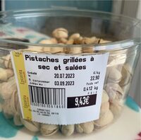 Pistaches grillees à sec et salées