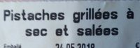 Pistaches grillées à sec et salées