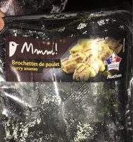 Brochettes de poulet curry ananas