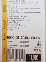Noix de cajou crues