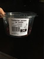 Cranberries sechées en moitiés