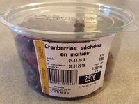 Cranberries séchées en moities