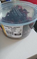 Cranberries séchées en moitie