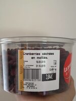 Cranberries séchées en moitiés